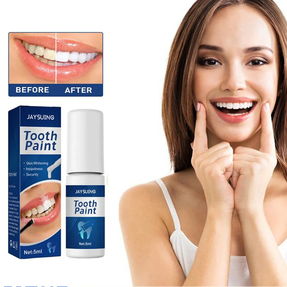 ayuting Teeth Whitening Paint Remove Plaque Stain Yellow Teeth Stain Sensitive Mouth Breath  Oral Care 5ml