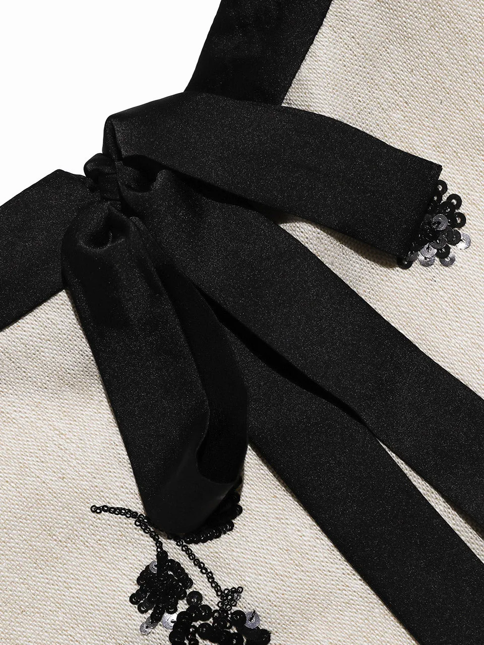 Back ribbon Sequin Set