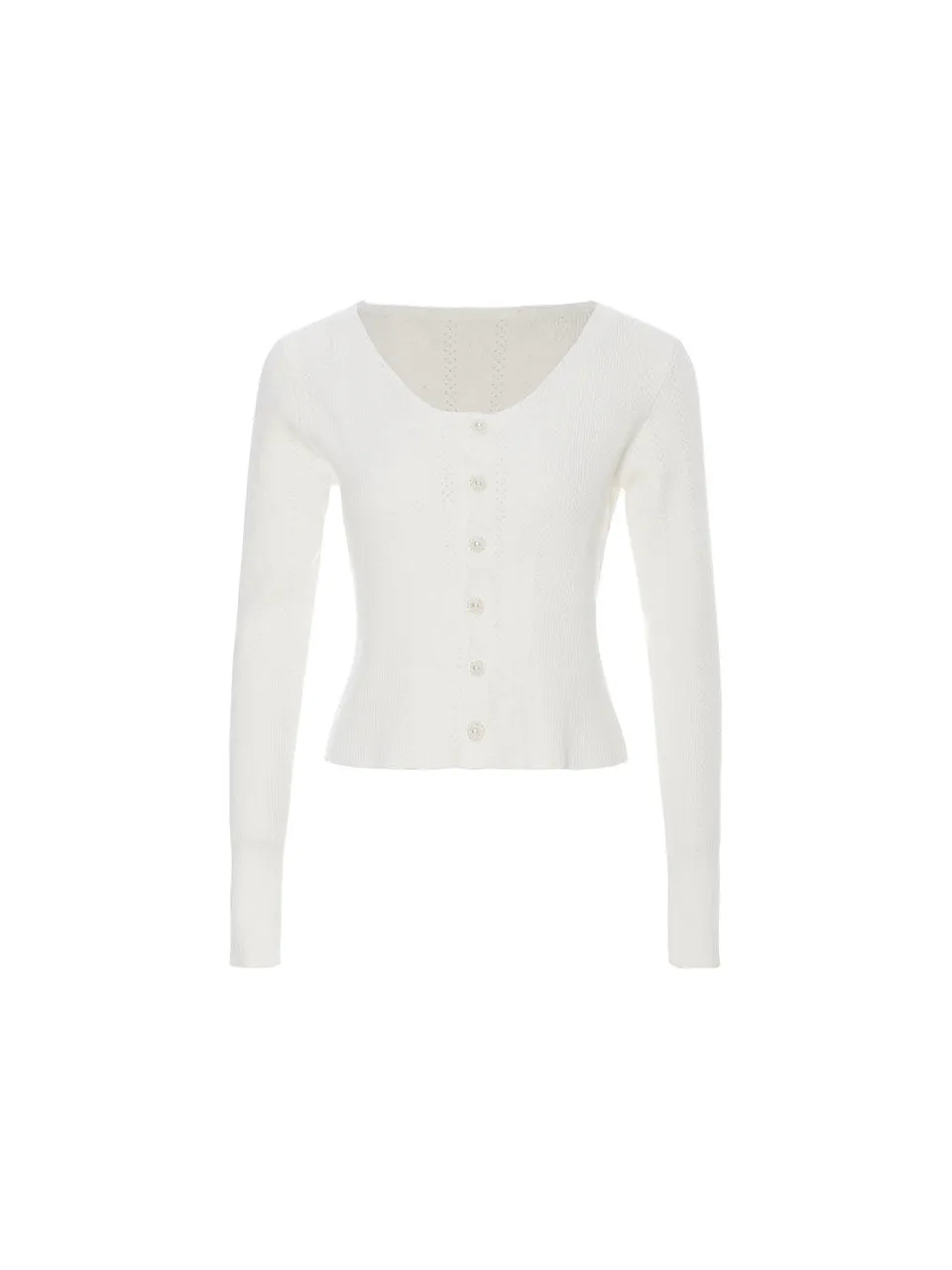Bianco Pearl Knit Cardigan