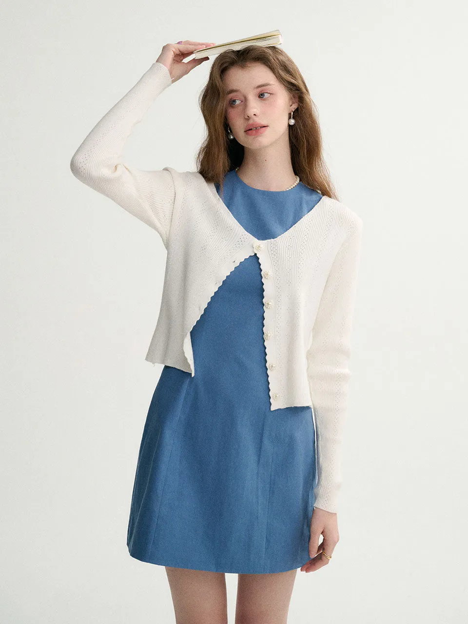 Bianco Pearl Knit Cardigan