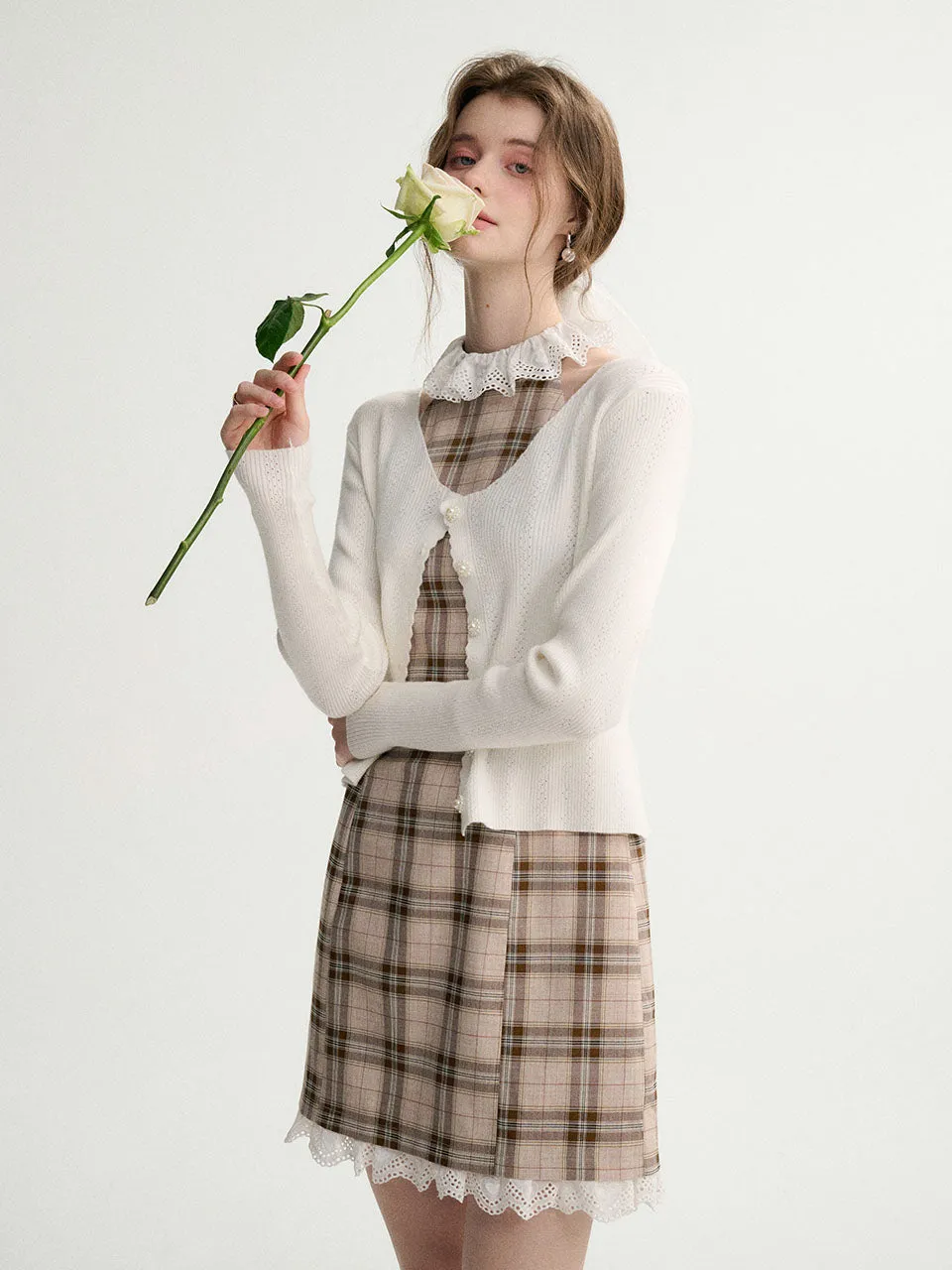 Bianco Pearl Knit Cardigan