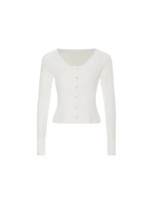 Bianco Pearl Knit Cardigan