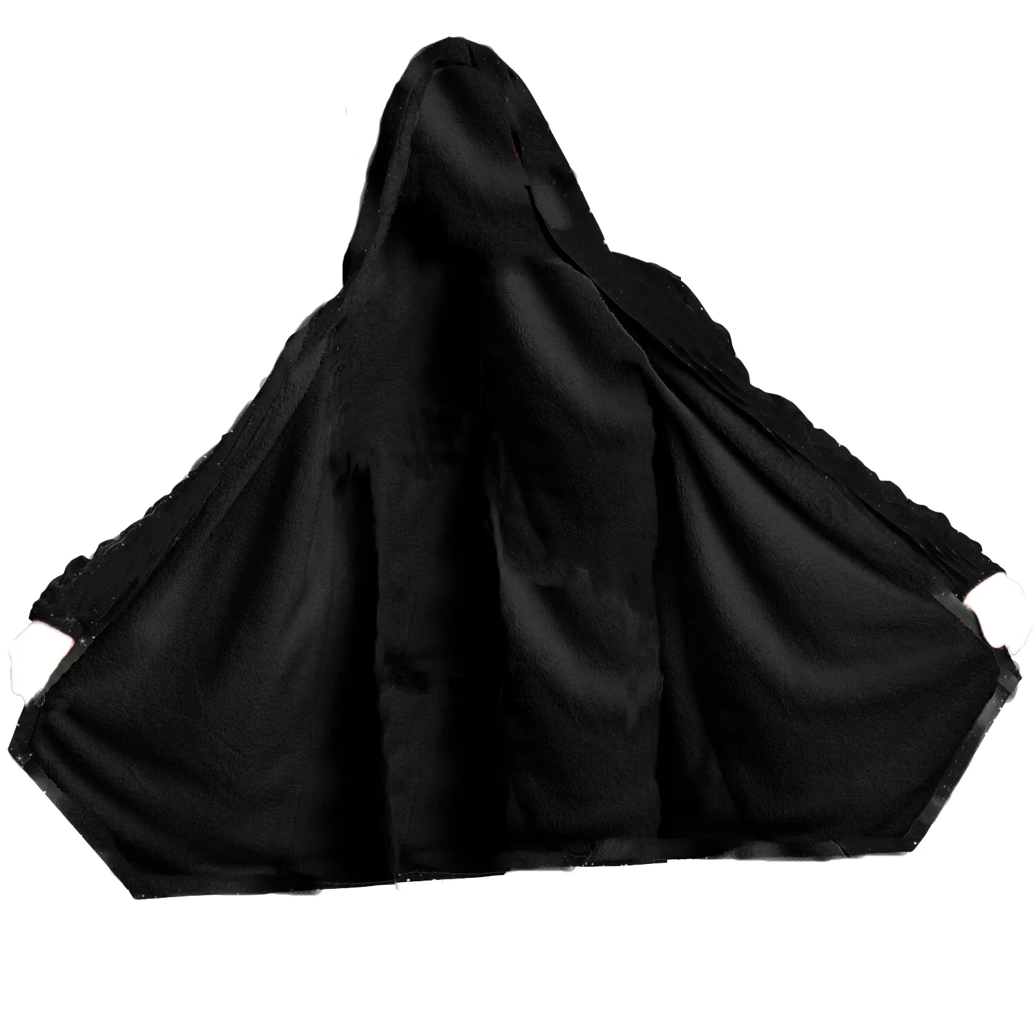 Blue Lighting Hooded Cloak with Pockets - Black or White Fleece