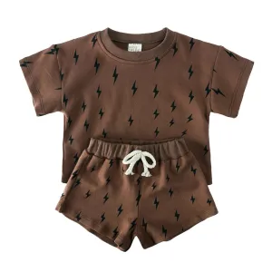 Brown Lightening Short Set