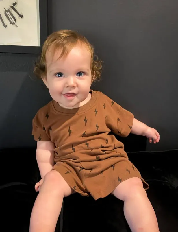 Brown Lightening Short Set