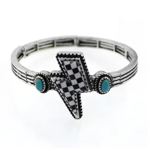 Checker Bolt Fashion Bracelet