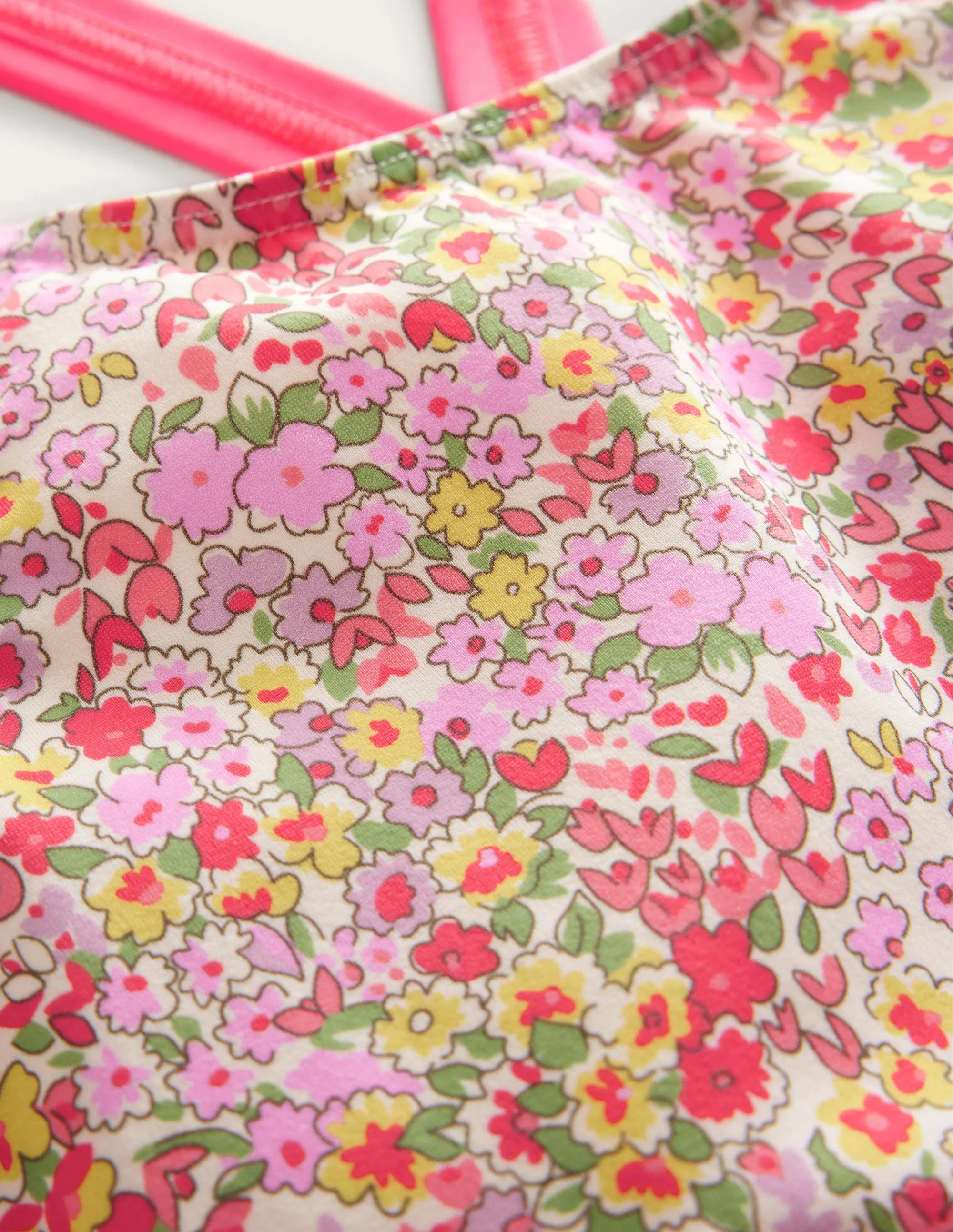 Cross Back Tankini Top-Vanilla Pod Spring Time Floral