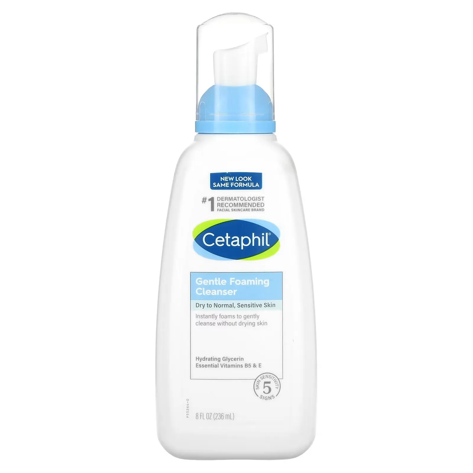 Gentle Cetaphil foaming cleanser, 236 ml