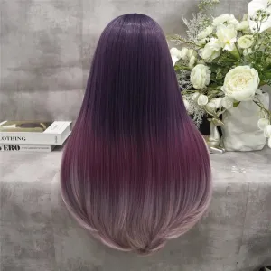 Grape Purple Fade Long Wig