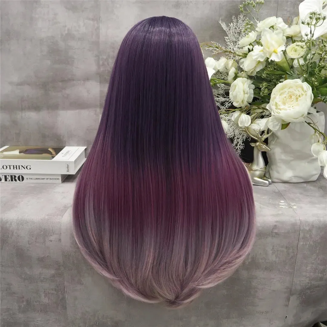 Grape Purple Fade Long Wig
