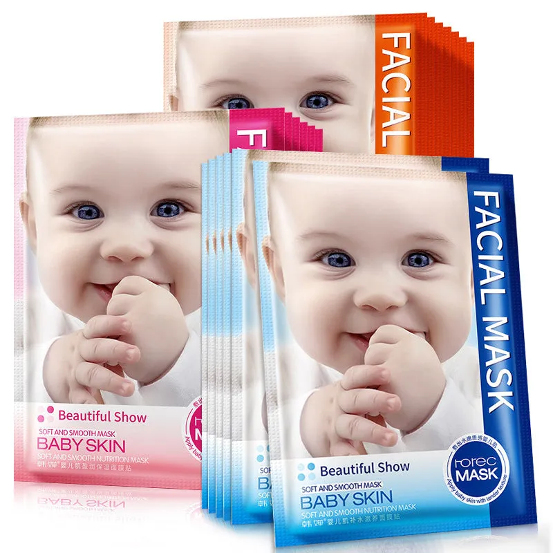 Hanchan Milk Baby Moisturizing Whitening Mask Lubricating Skin Pore Reduction Silk Mask Wholesale Cosmetics