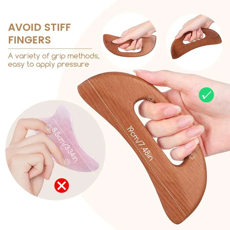 Health Care Slimming Guasha Board Wood Therapy Massage Stick