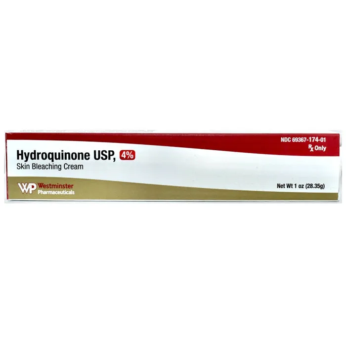 Hydroquinone Cream 4% Skin Bleaching Cream for Hyperpigmented Skin (Rx)