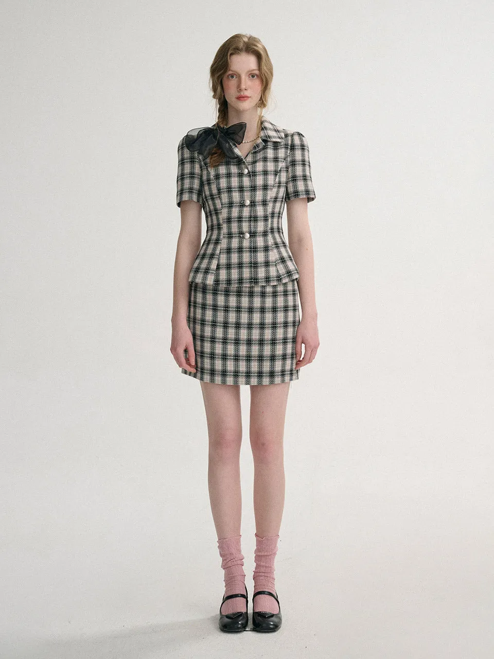 Joy Checkered Tweed Set