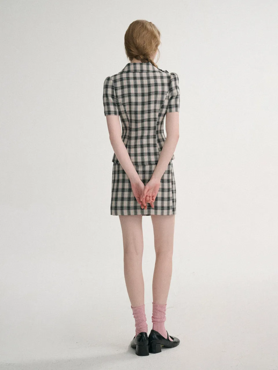 Joy Checkered Tweed Set