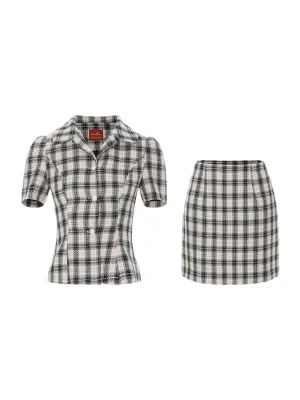Joy Checkered Tweed Set