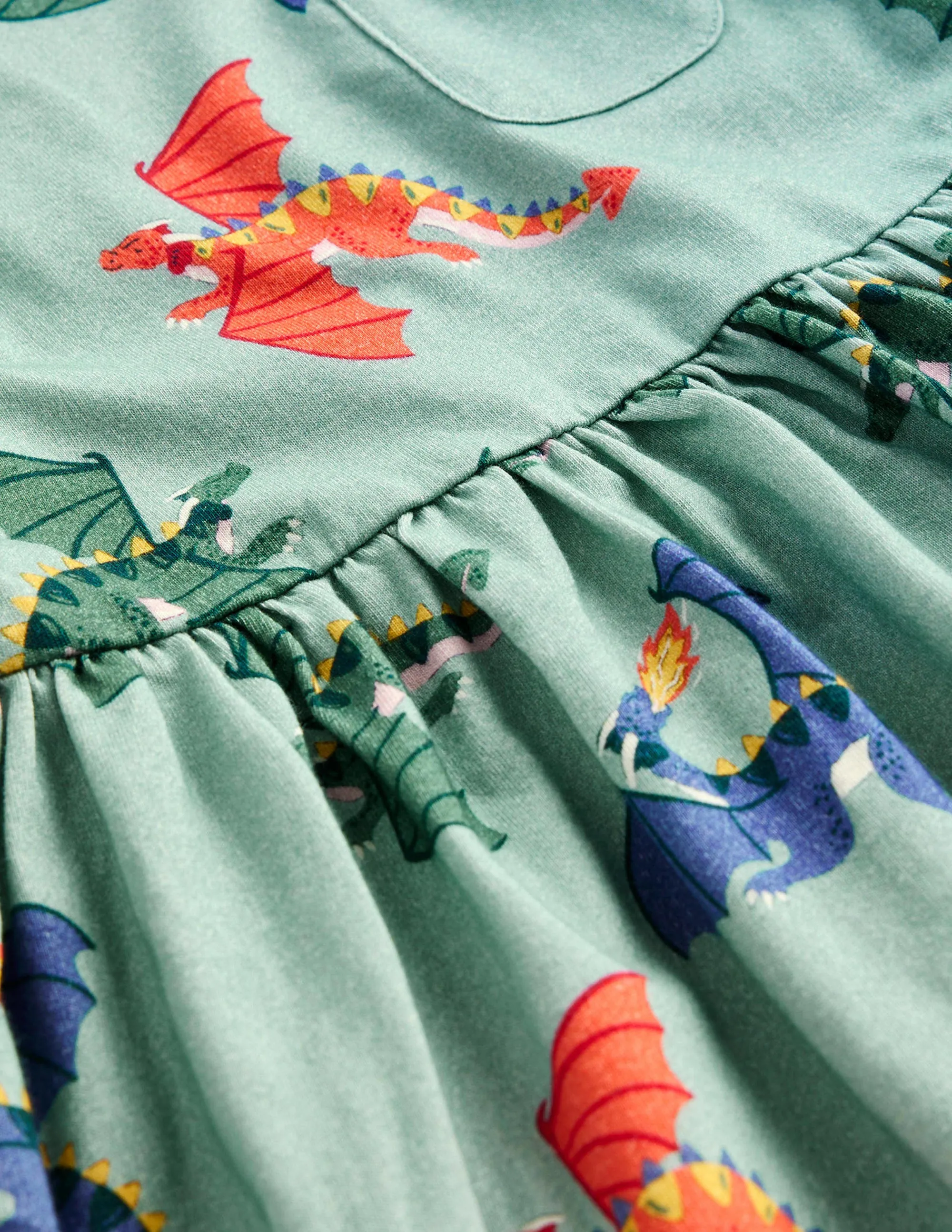 Long Sleeve Fun Jersey Dress-Georgian Blue Dragons