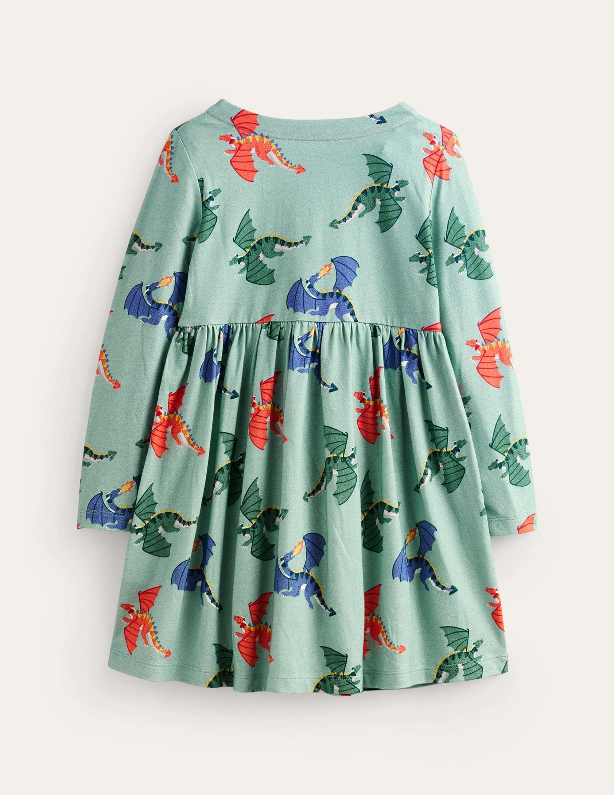 Long Sleeve Fun Jersey Dress-Georgian Blue Dragons