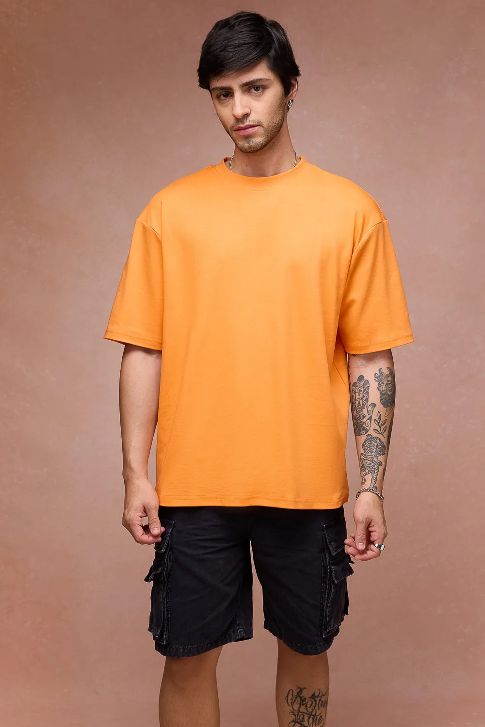 Men's I Watch And Judge Cat Orange T-Shirt