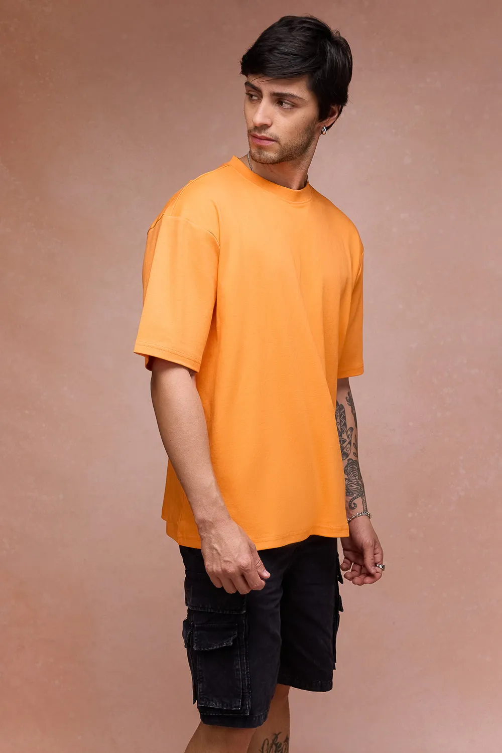 Men's I Watch And Judge Cat Orange T-Shirt