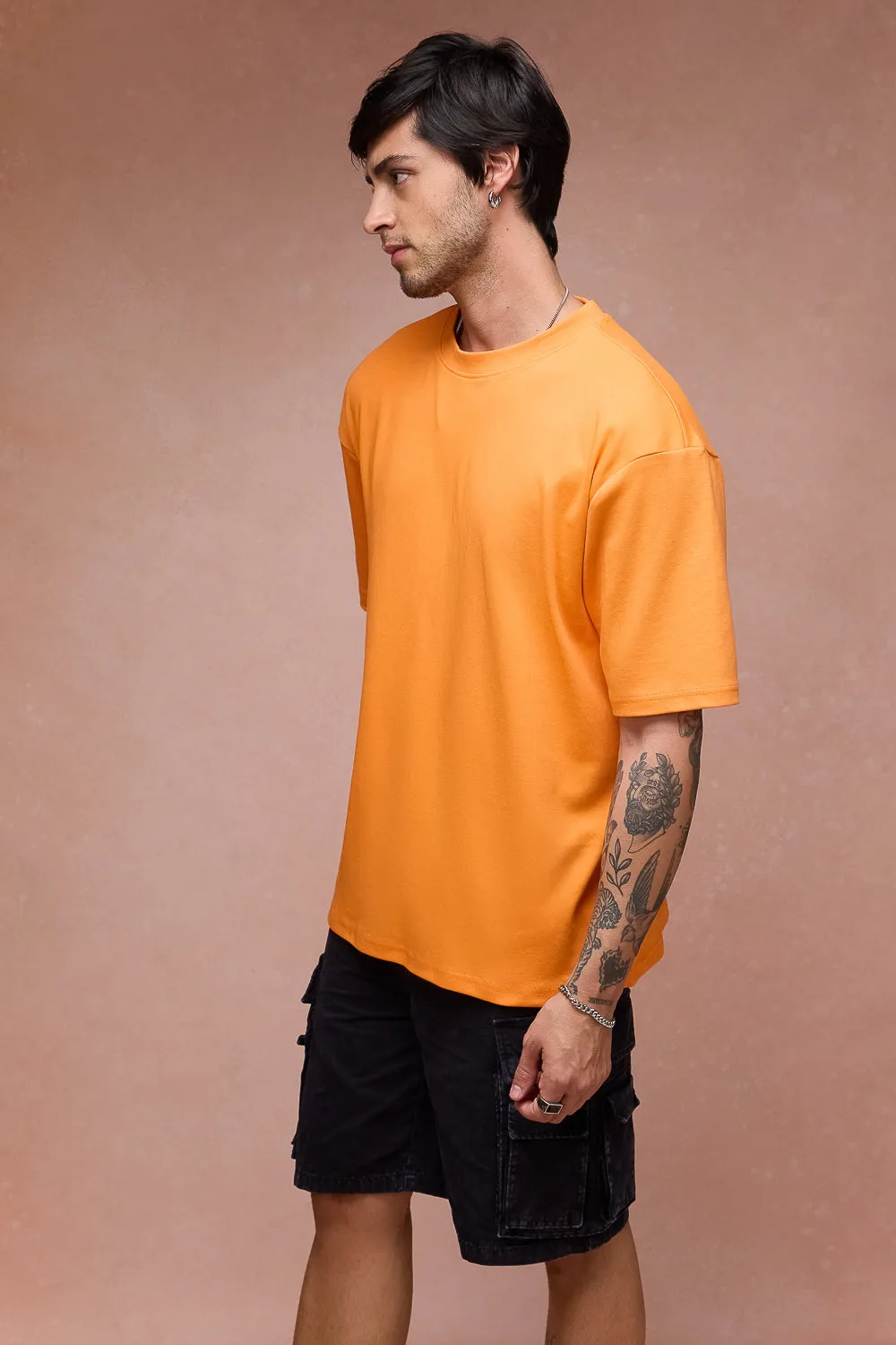 Men's I Watch And Judge Cat Orange T-Shirt