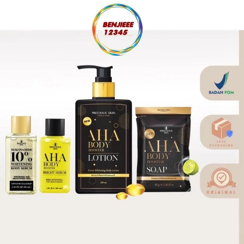 Precious Skin Thailand Alpha Arbutin 2 In 1 AHA Serum Booster Set / Lotion / Serum / AHA Whitening
