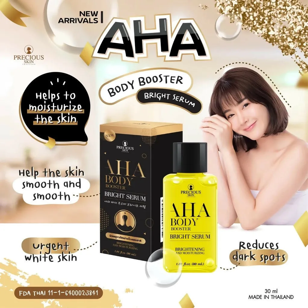 Precious Skin Thailand Alpha Arbutin 2 In 1 AHA Serum Booster Set / Lotion / Serum / AHA Whitening