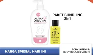 Precious Skin Thailand Alpha Arbutin 2 In 1 AHA Serum Booster Set / Lotion / Serum / AHA Whitening