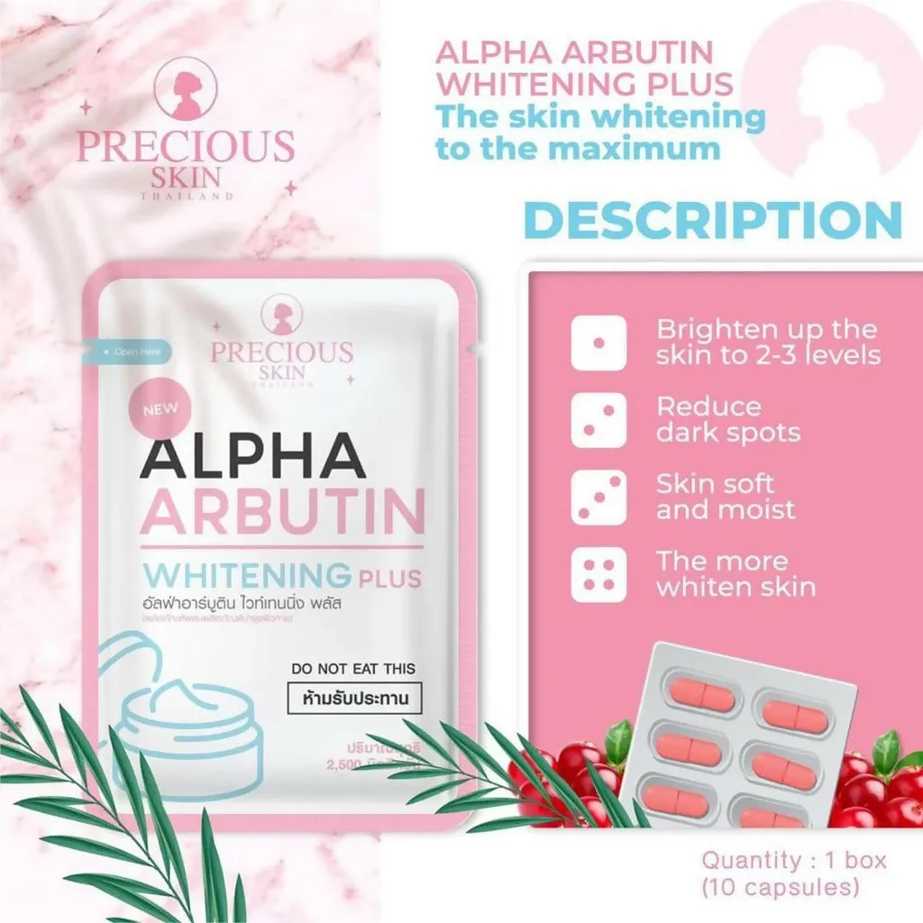 Precious Skin Thailand Alpha Arbutin 3    3 in 1 Whitening UV Serum Body Booster Set/HB/Serum Badan