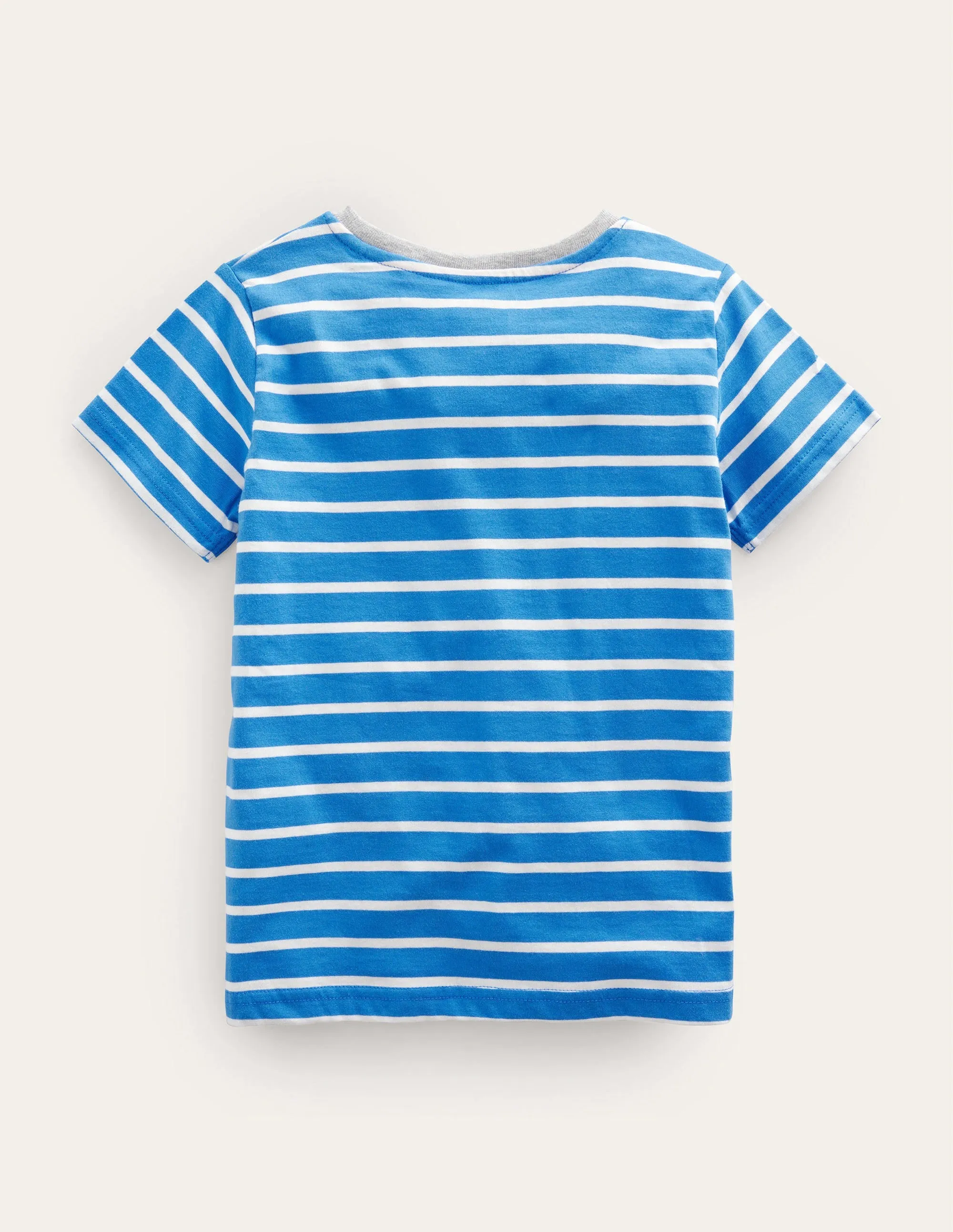 Reverse Appliqué T-shirt-Cabana Blue/Ivory Lightening