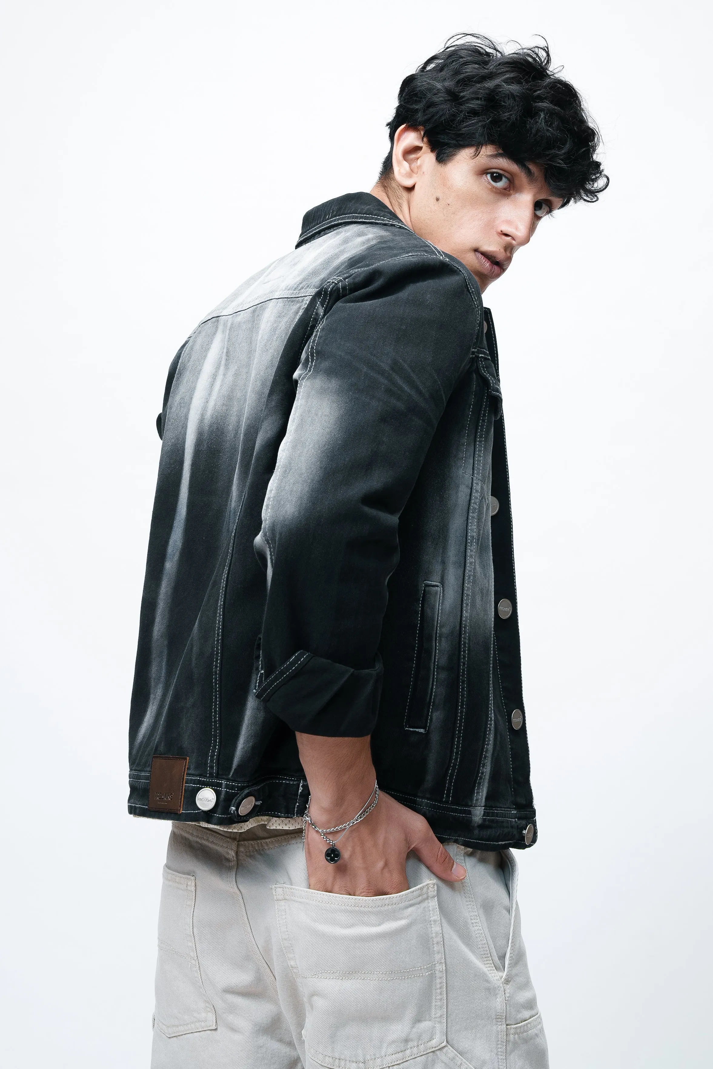 Shadow Fade Men's Denim Trucker Jacket