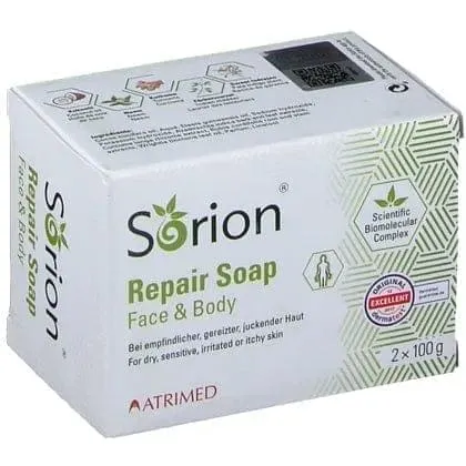 SORION Repair Soap, Nim bark, leaf extract, coconut oil, Curcumarhizoma Extract