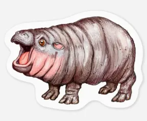 Sticker - Moo Deng Hippo - 3in