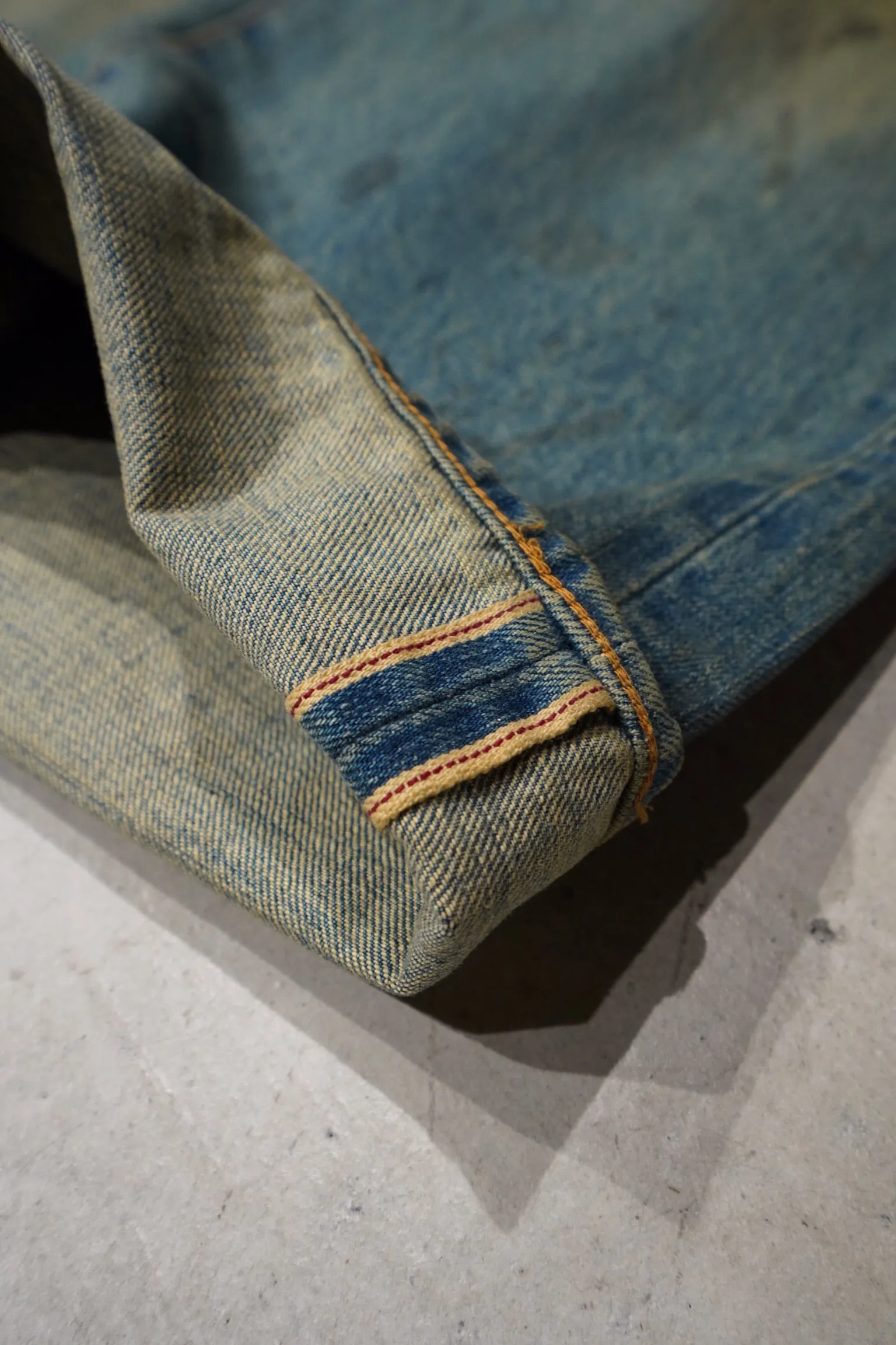 SUGARHILL OILED FADE DENIM PANTS