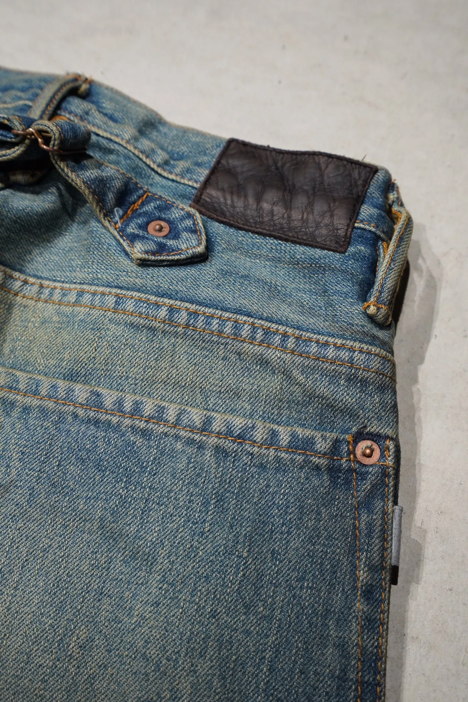 SUGARHILL OILED FADE DENIM PANTS