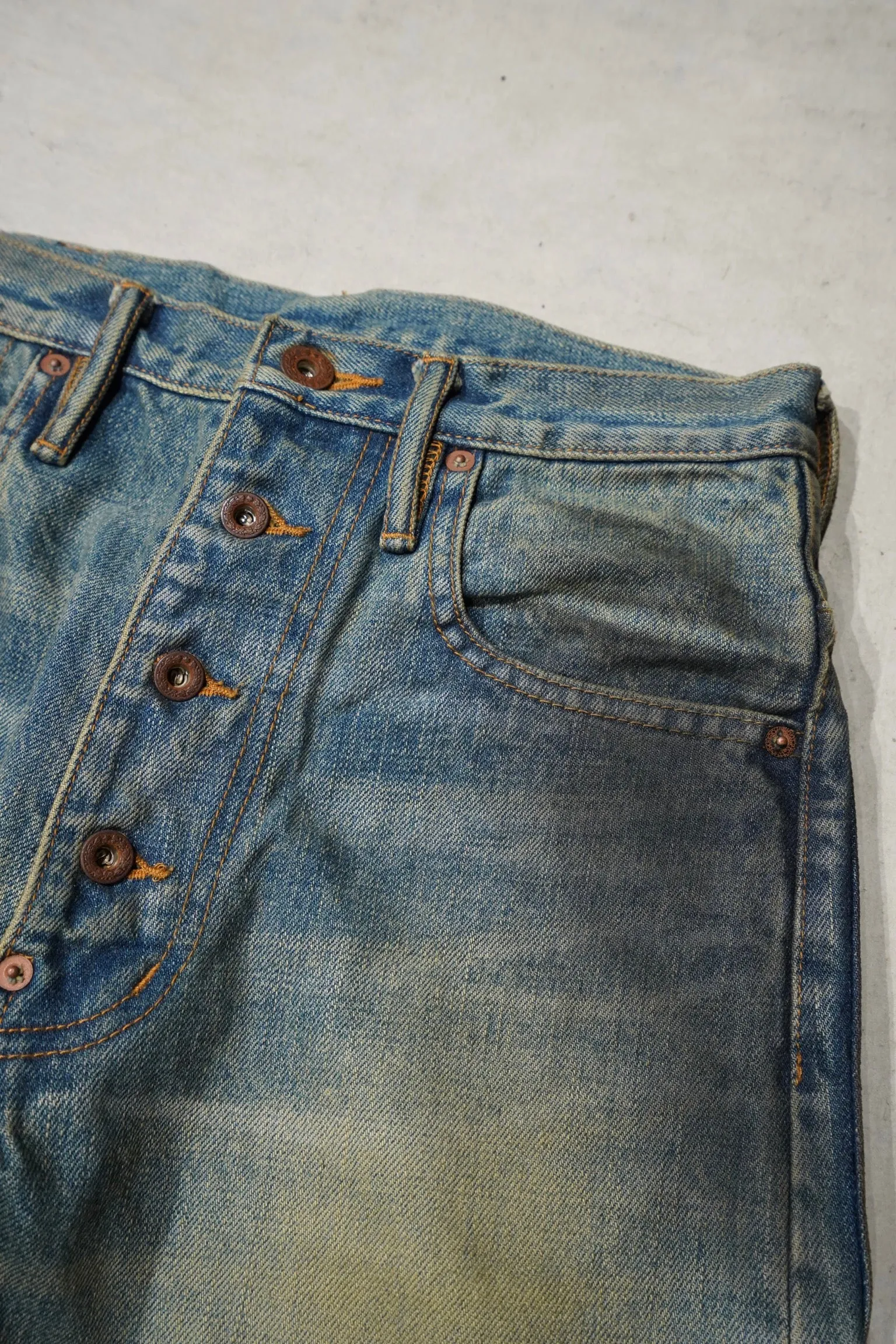 SUGARHILL OILED FADE DENIM PANTS