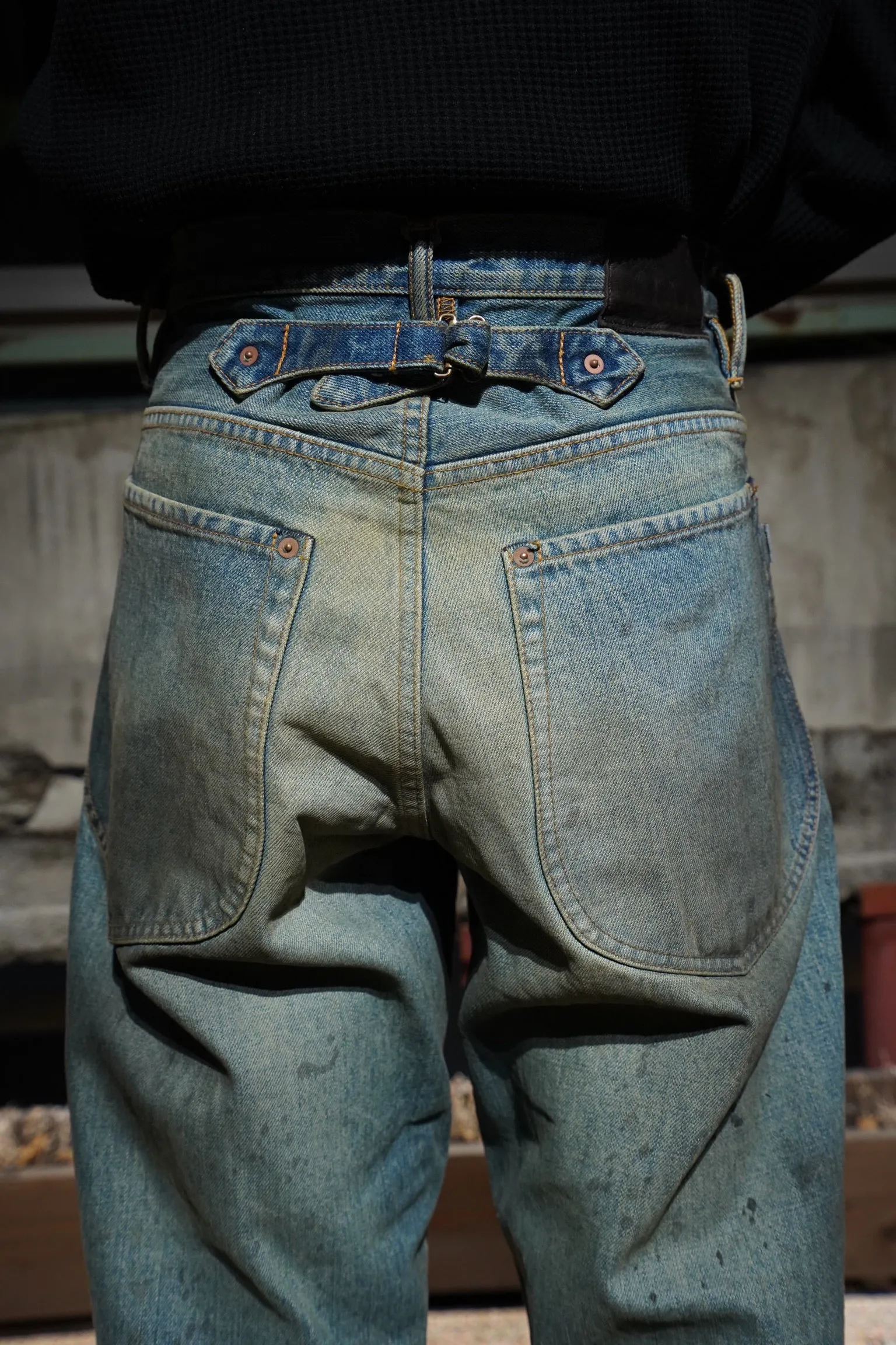 SUGARHILL OILED FADE DENIM PANTS