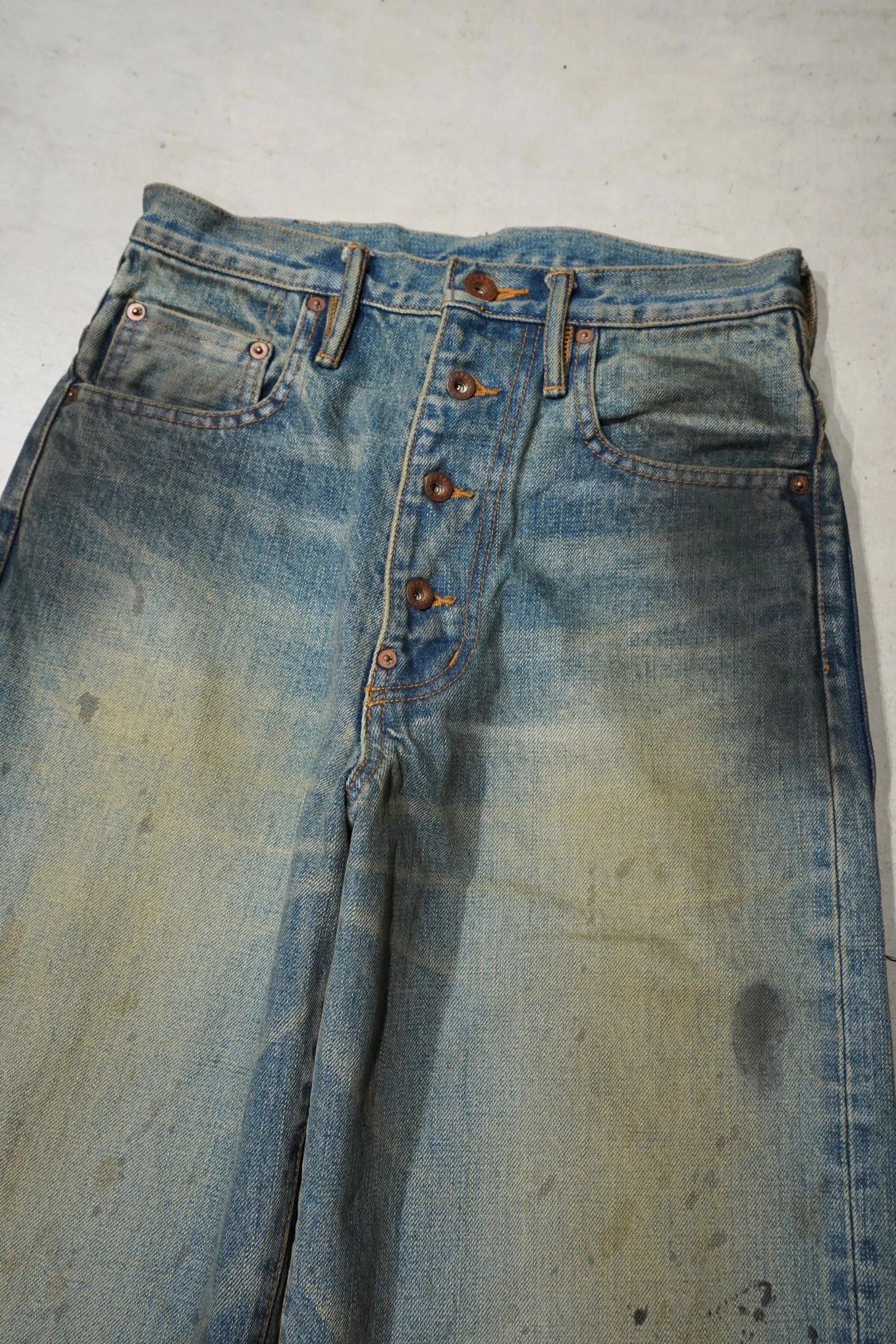SUGARHILL OILED FADE DENIM PANTS