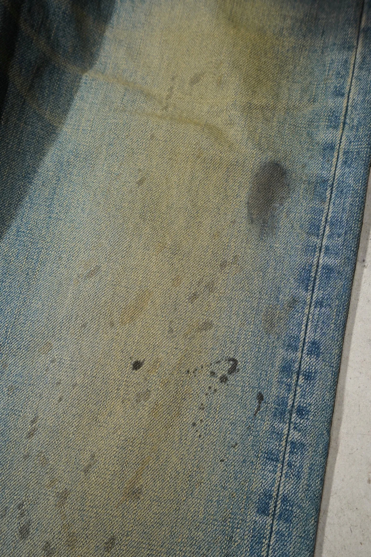 SUGARHILL OILED FADE DENIM PANTS