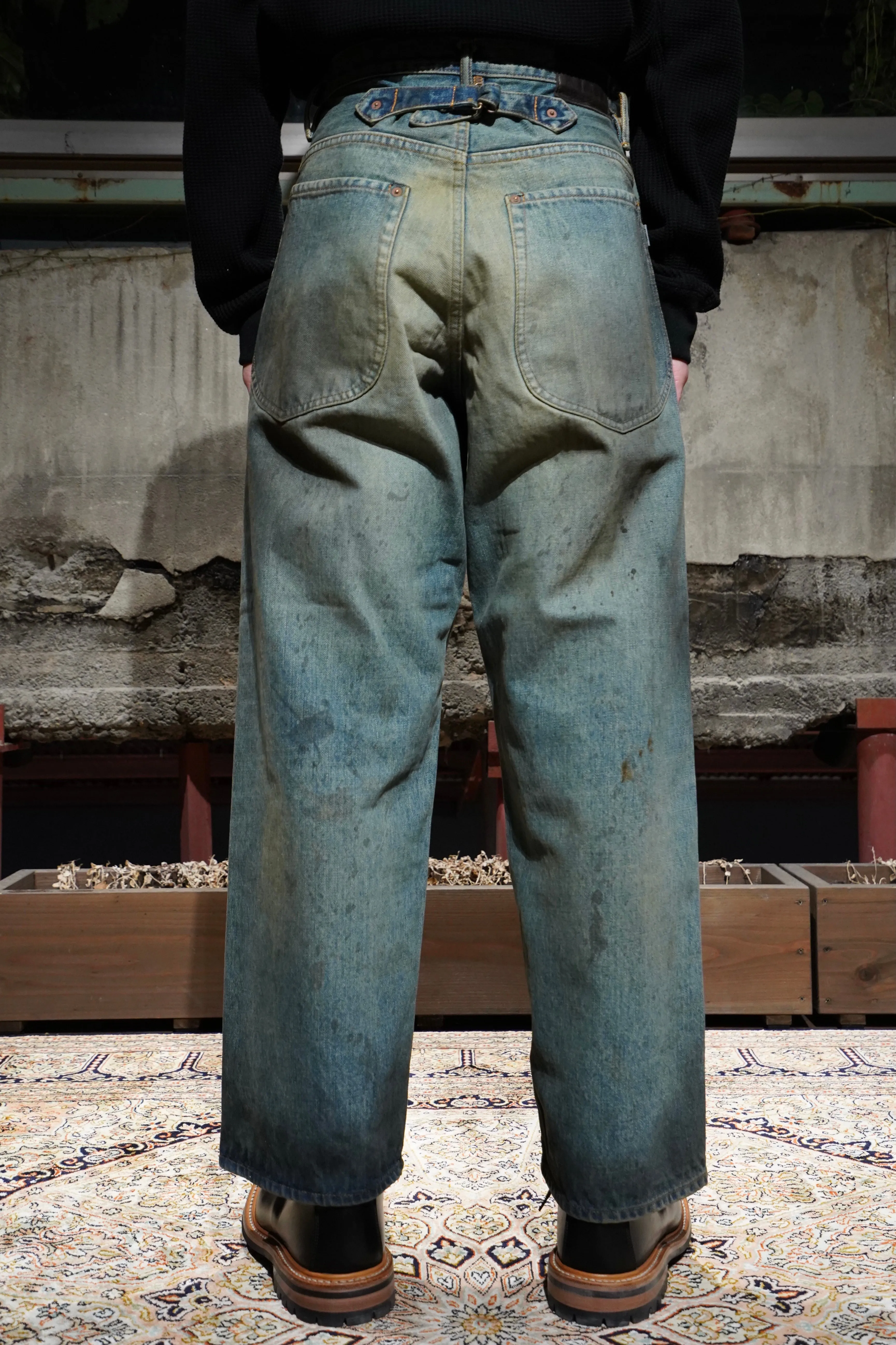 SUGARHILL OILED FADE DENIM PANTS