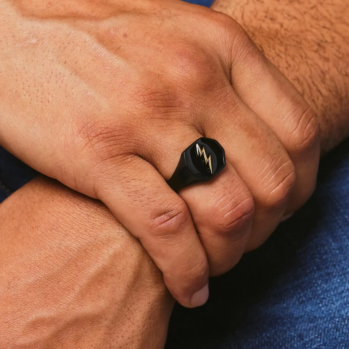 Thunderbolt Ring - Black