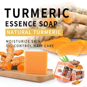 Turmeric Essential Oil Handmade Soap Face Wash Removal Acne Treatment Oil Control Moisturizing Whitening Soap Face Care
