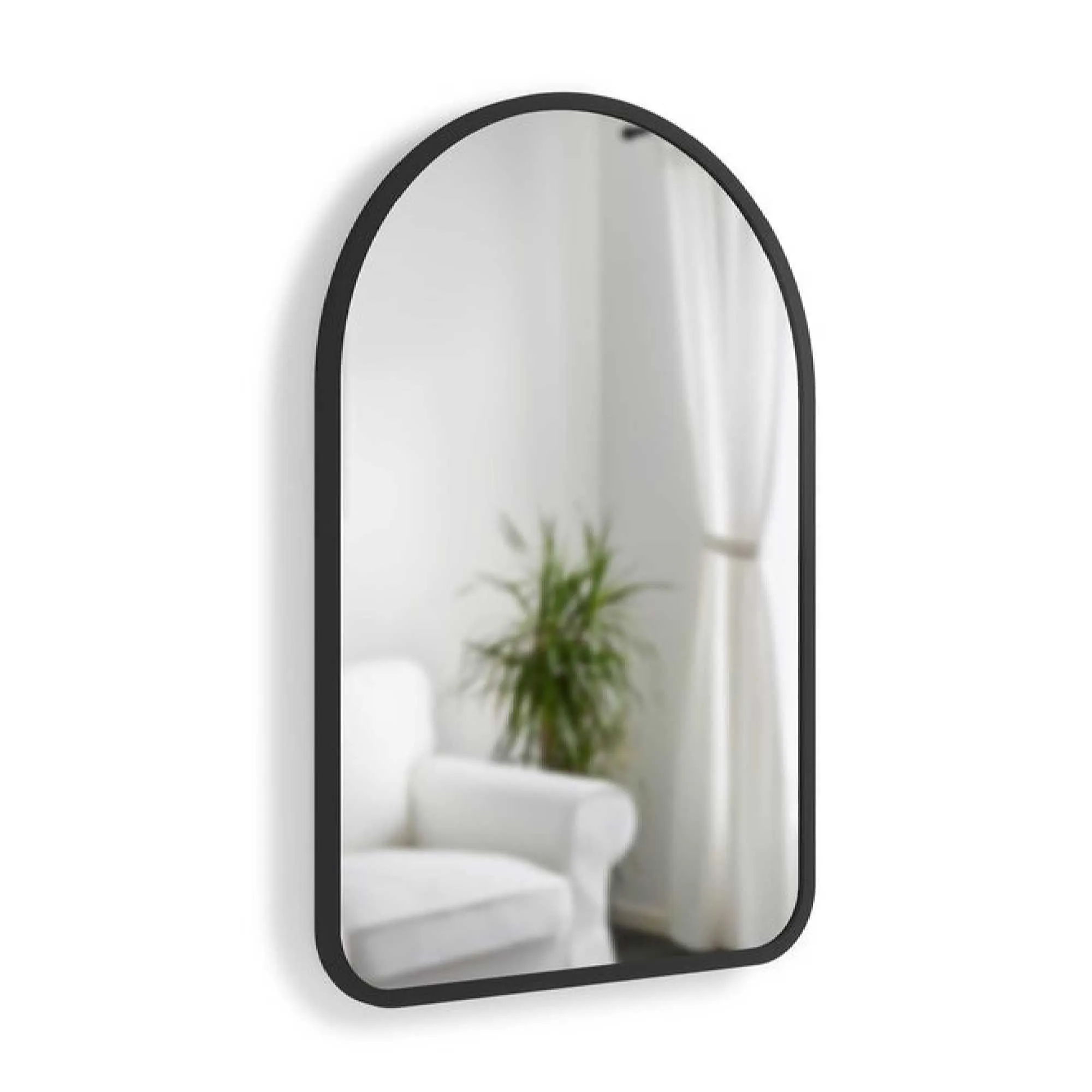 Umbra Hub arched wall mirror, black